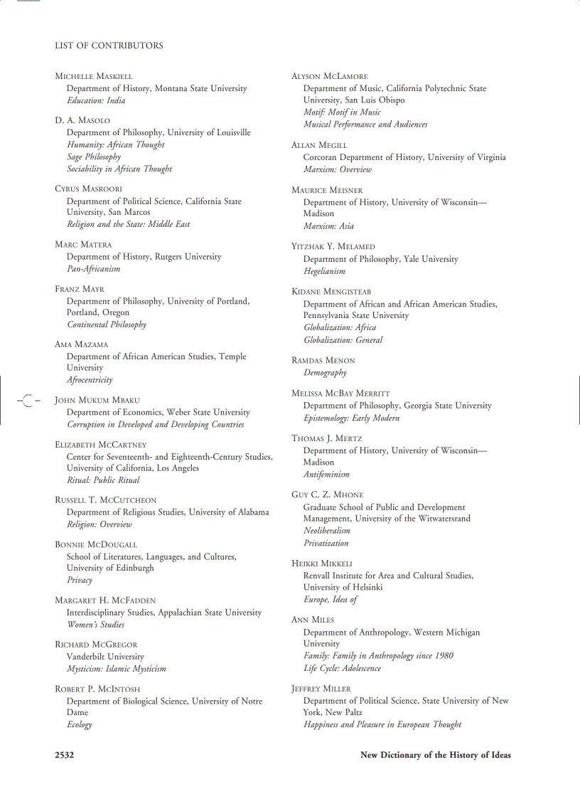 image for page New Dictionary of the History of Ideas 6 Volume Set 1st Edition