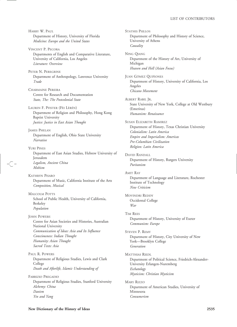 image for page New Dictionary of the History of Ideas 6 Volume Set 1st Edition