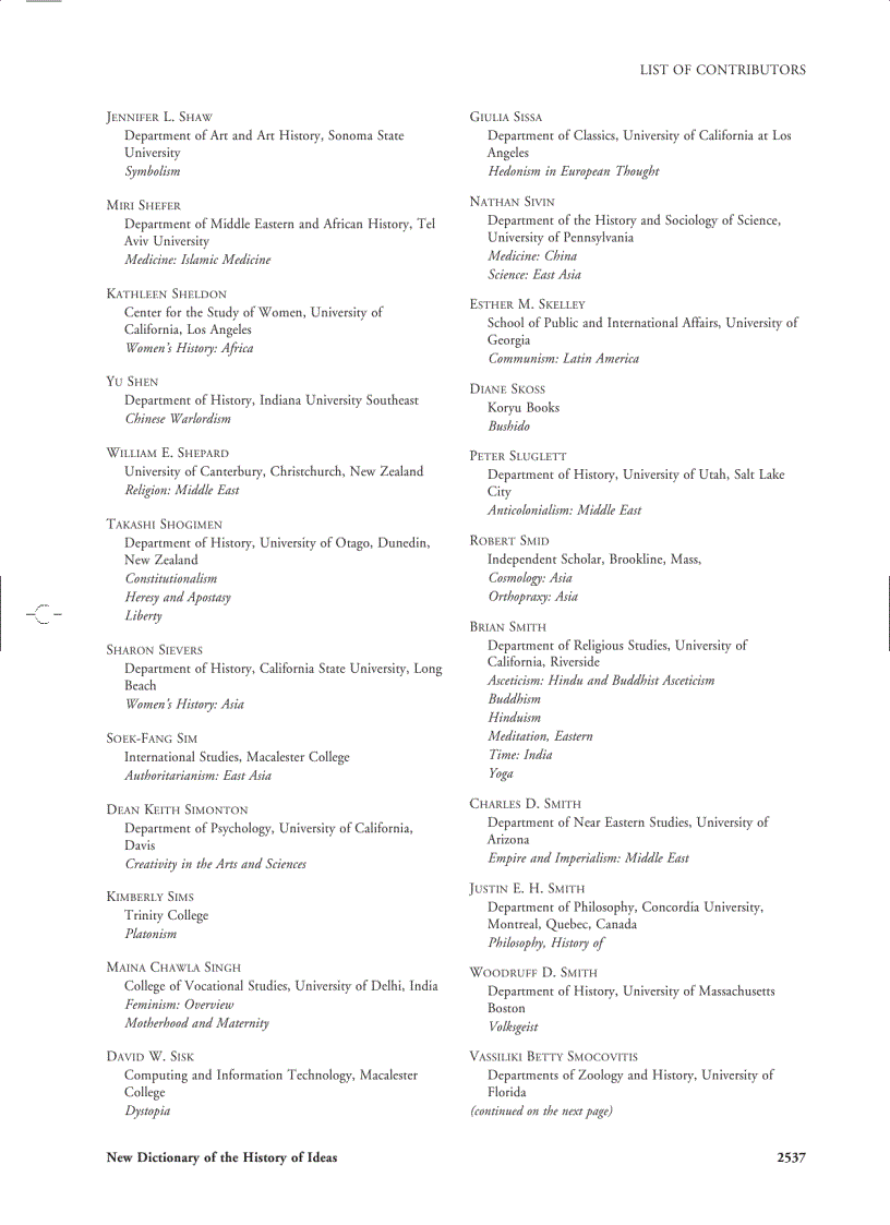 image for page New Dictionary of the History of Ideas 6 Volume Set 1st Edition