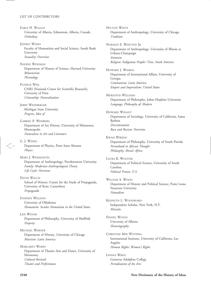 image for page New Dictionary of the History of Ideas 6 Volume Set 1st Edition