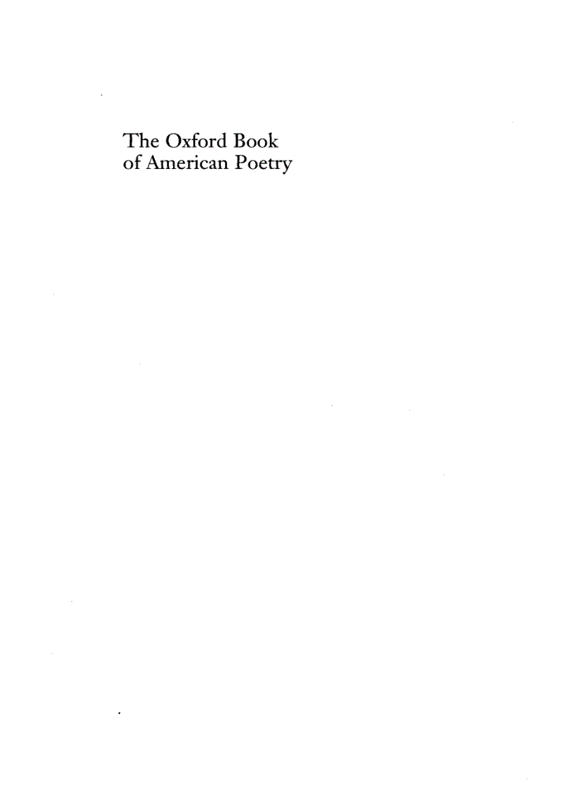 image for page The Oxford Book of American Poetry