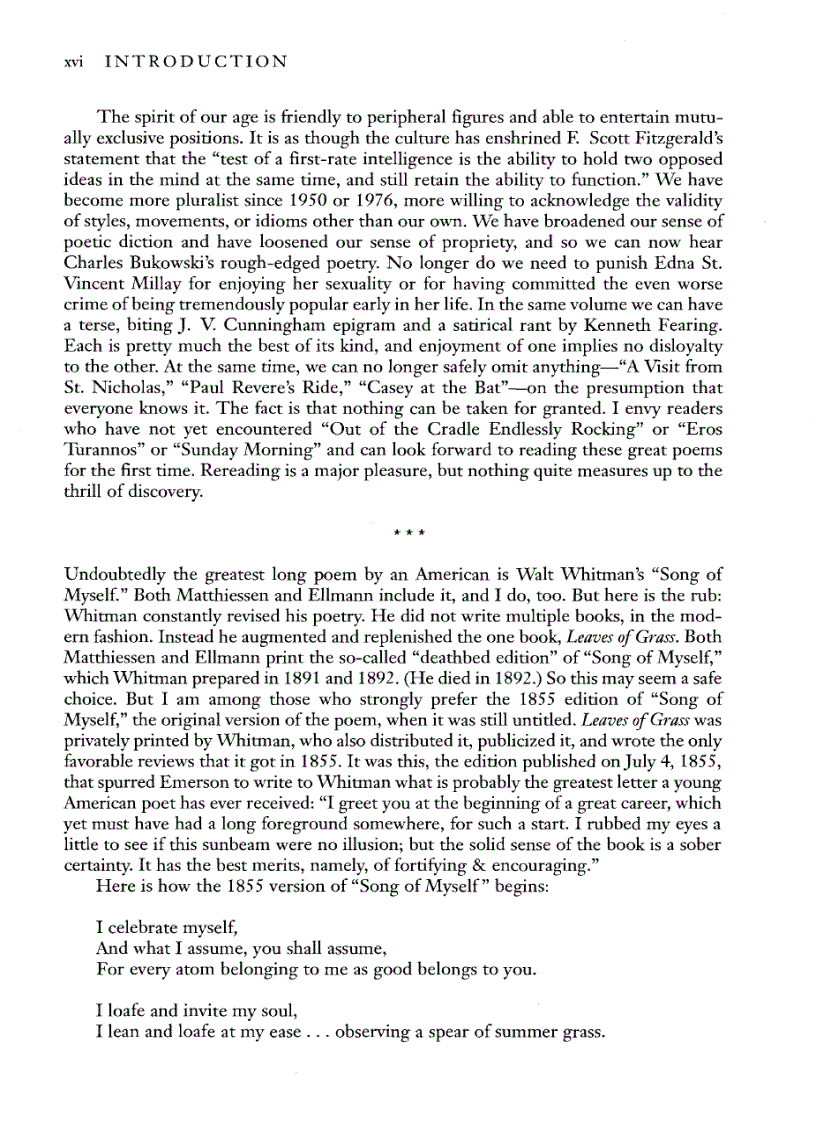 image for page The Oxford Book of American Poetry