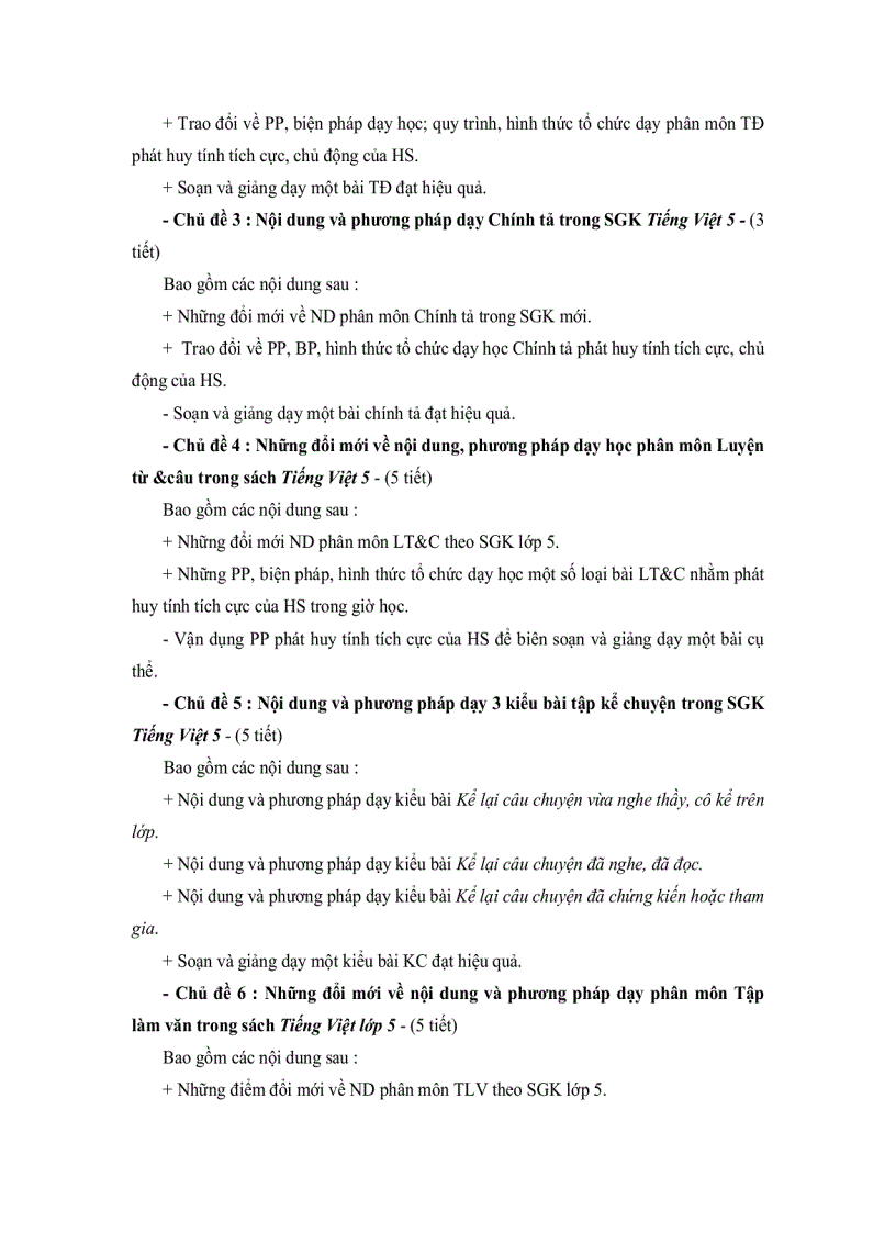 image for page Dạy học Lớp 5 theo chương trình tiểu học mới