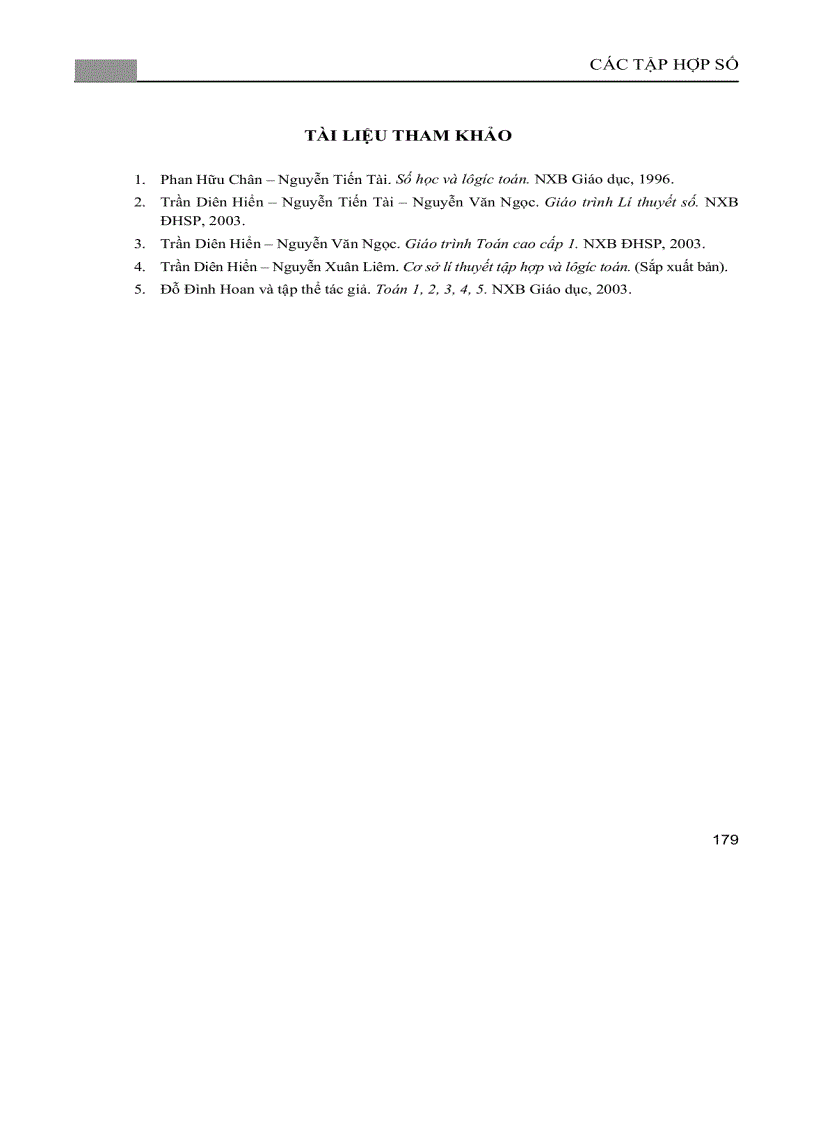 image for page Giáo trình Các Tập Hợp Số