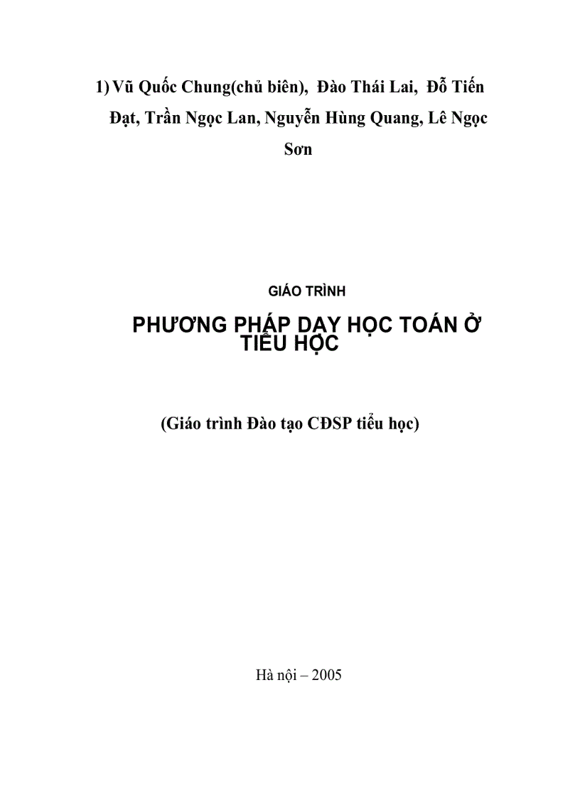 image for page Giáo trình phương pháp dạy học toán ở tiểu học