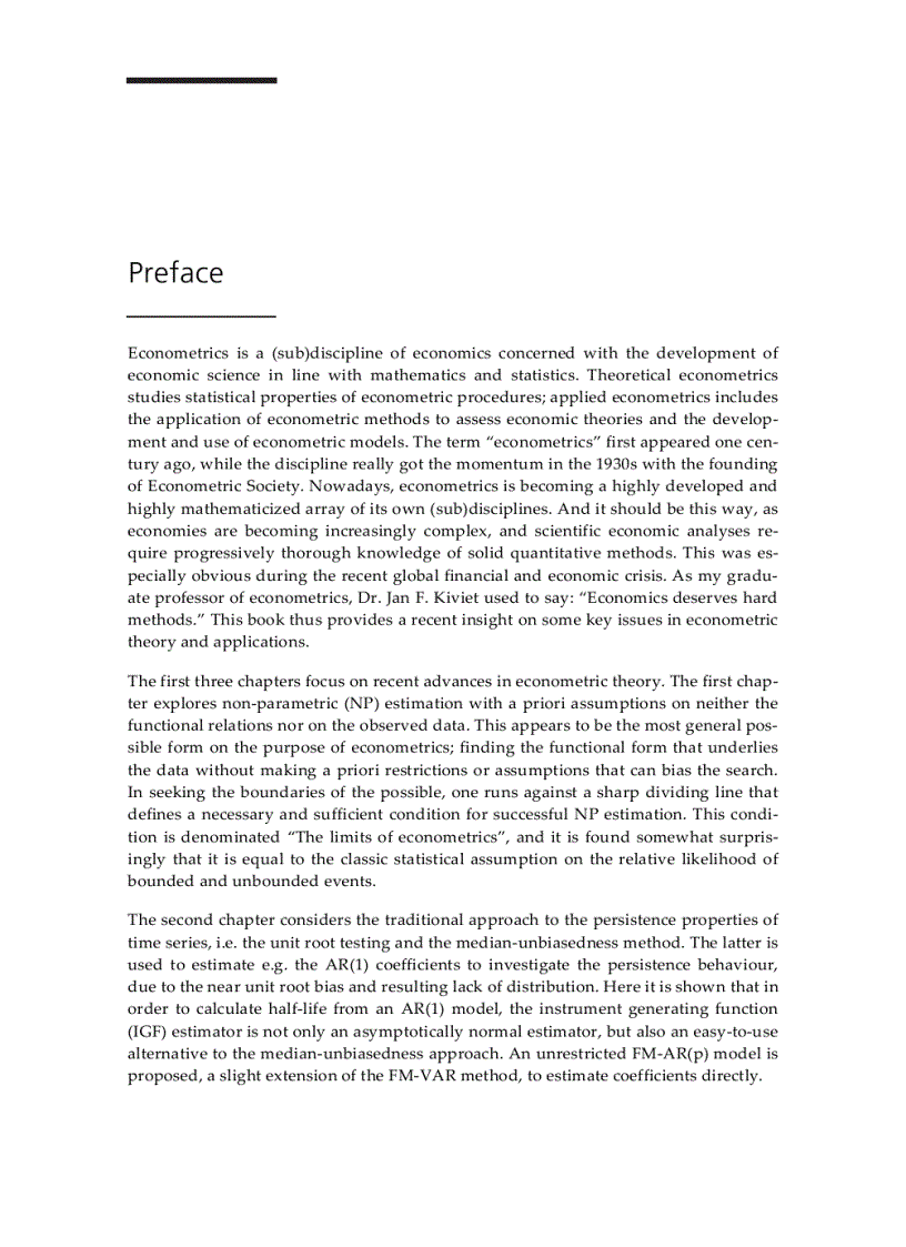 image for page Advances in Econometrics Theory and Applications