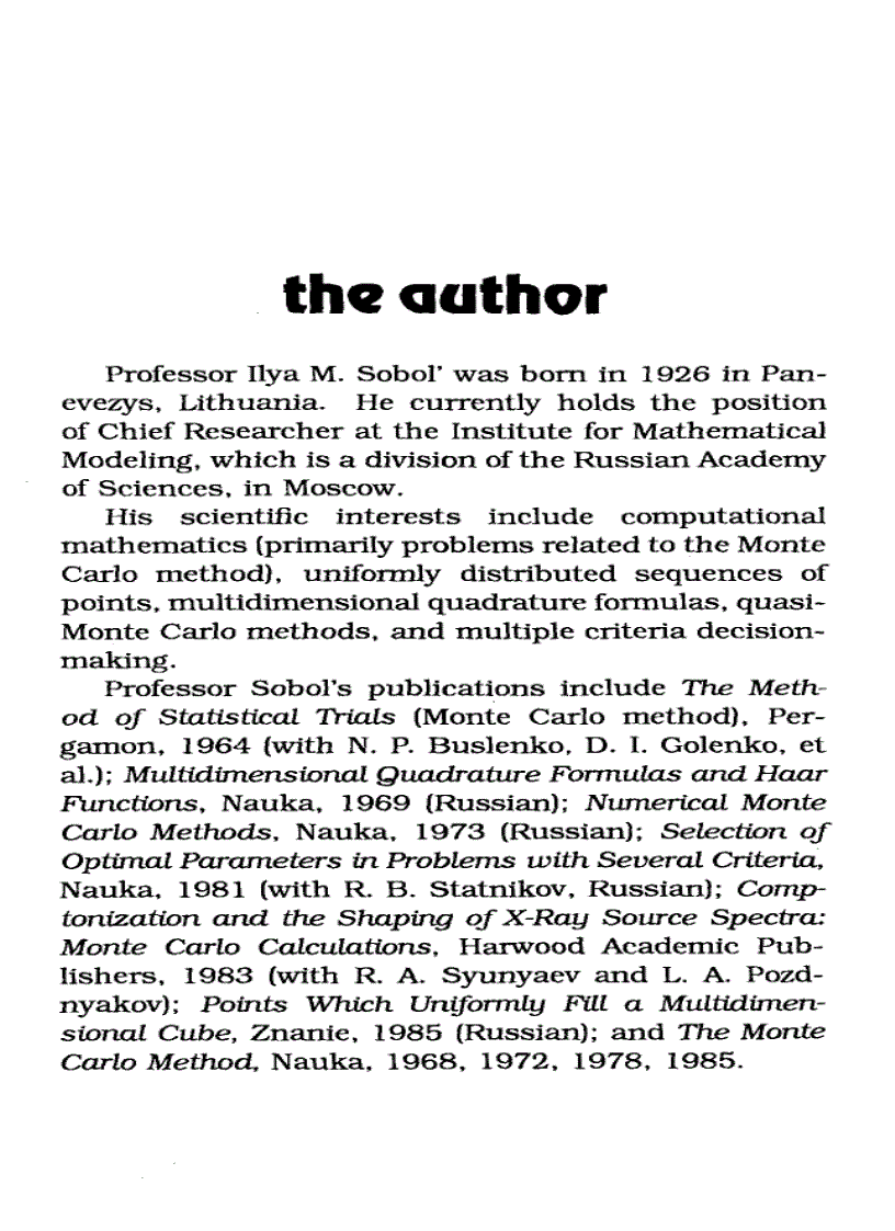 image for page A Primer for the Monte Carlo Method 1st Edition