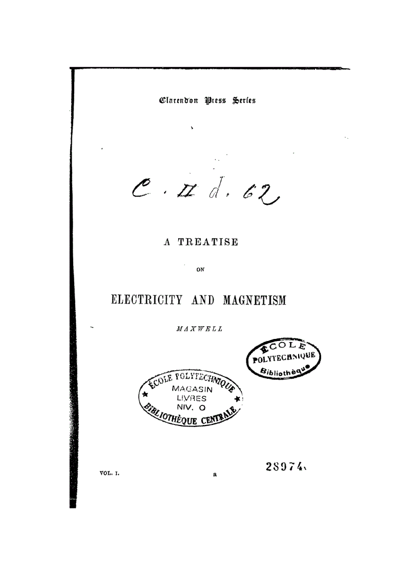 image for page A Treatise on Electricity and Magnetism Volume 1