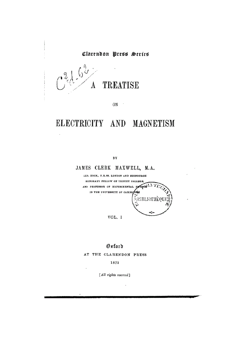 image for page A Treatise on Electricity and Magnetism Volume 1
