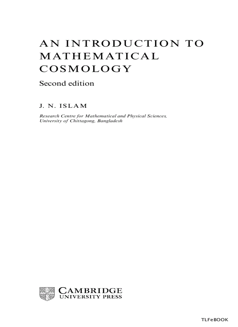 image for page An Introduction to Mathematical Cosmology 2nd Edition