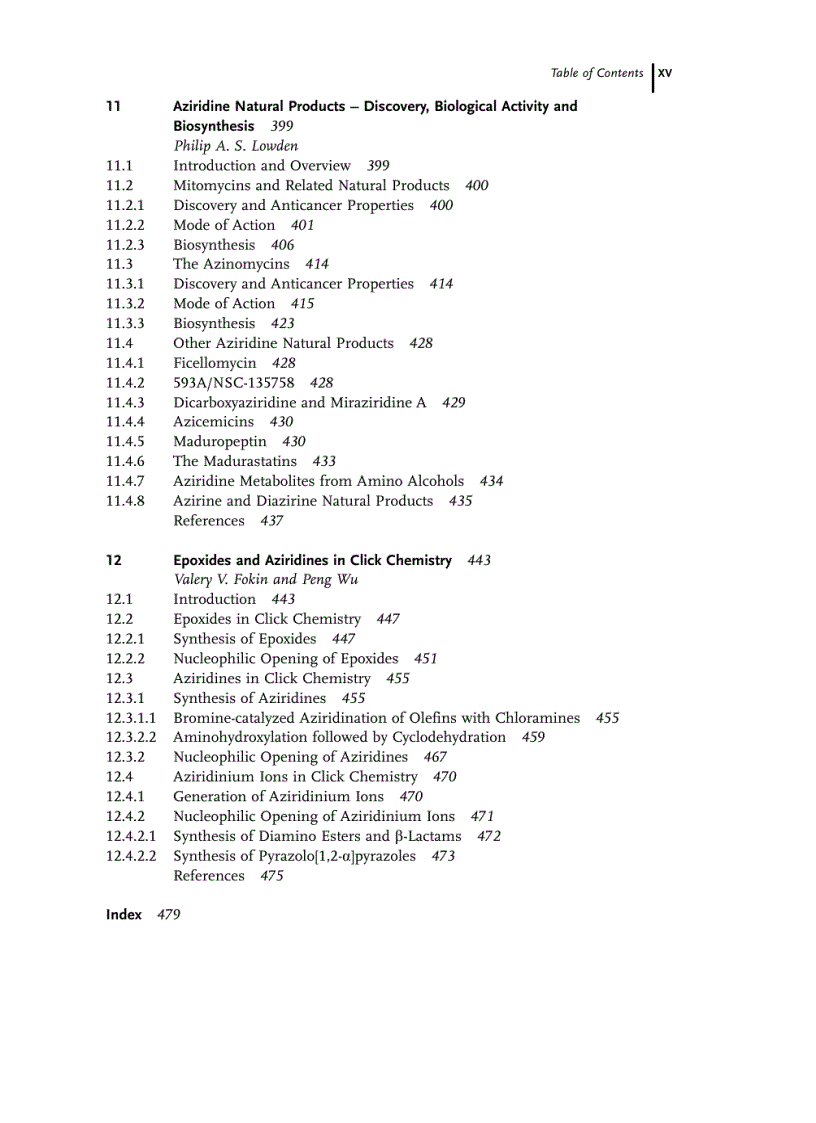 image for page Aziridines and Epoxides in Organic Synthesis