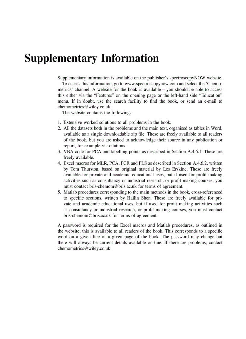image for page Chemometrics