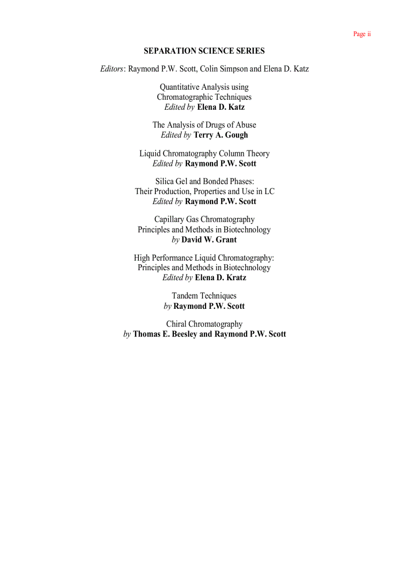 image for page Chiral Chromatography 1st Edition