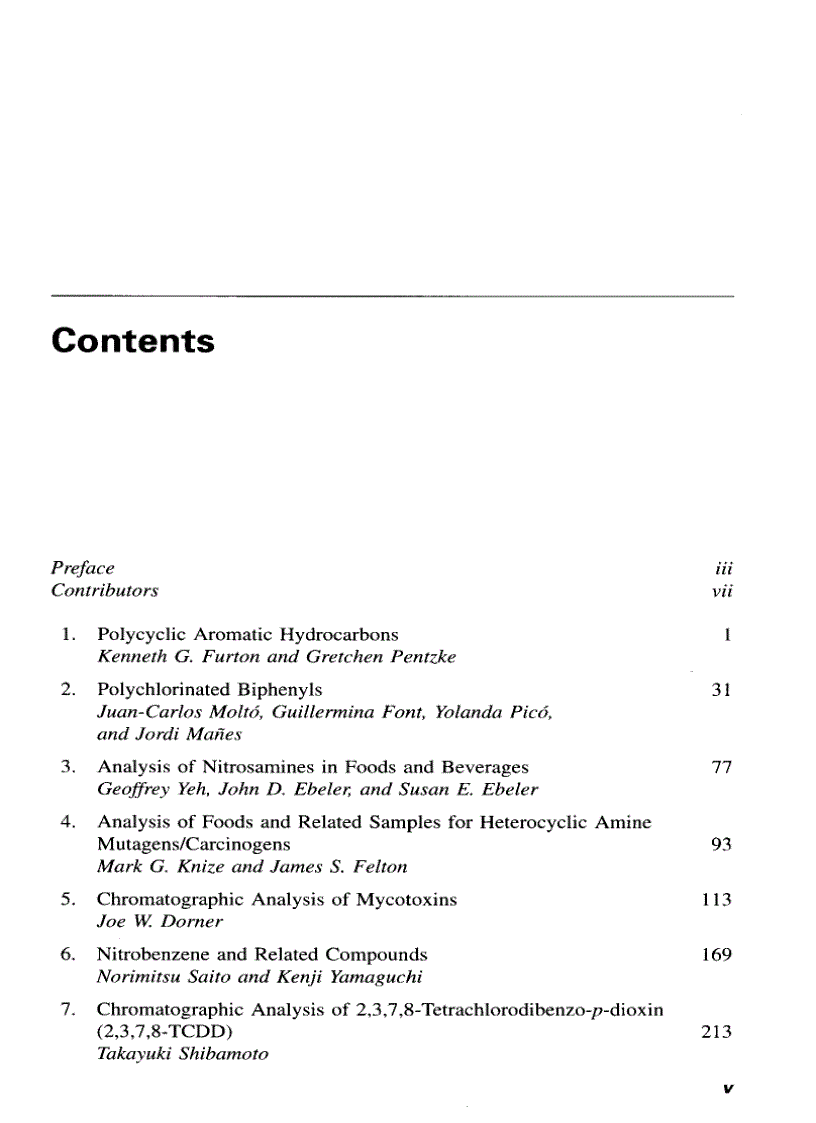 image for page Chromatographic Analysis of Environmental and Food Toxicants