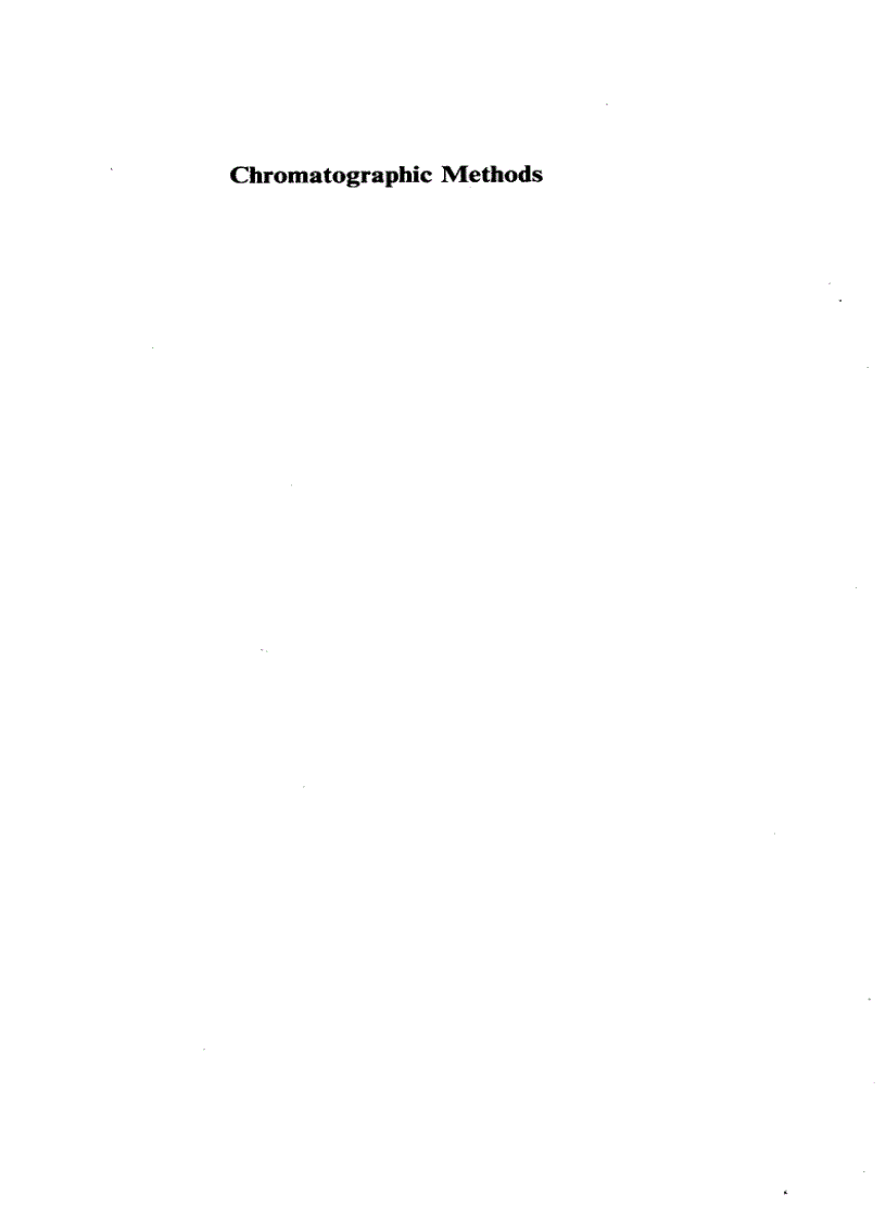 Chromatographic Methods 5th Edition