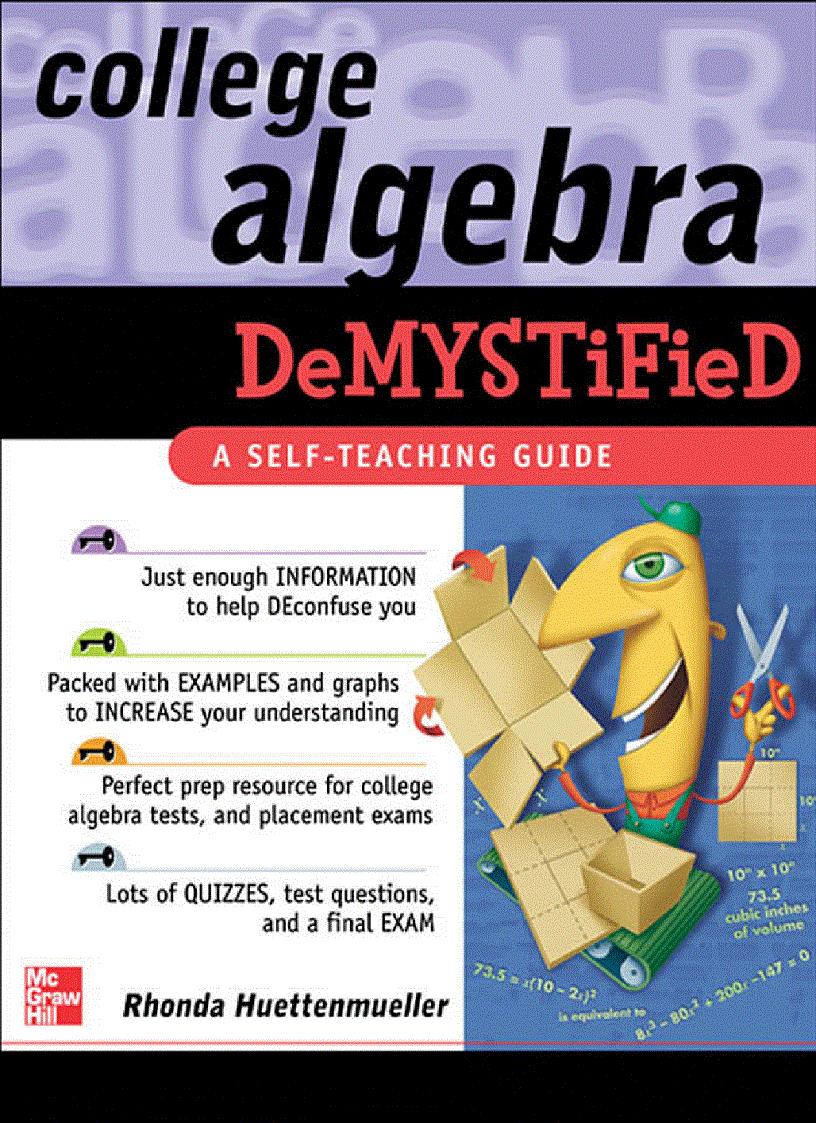College Algebra Demystified 1st Edition