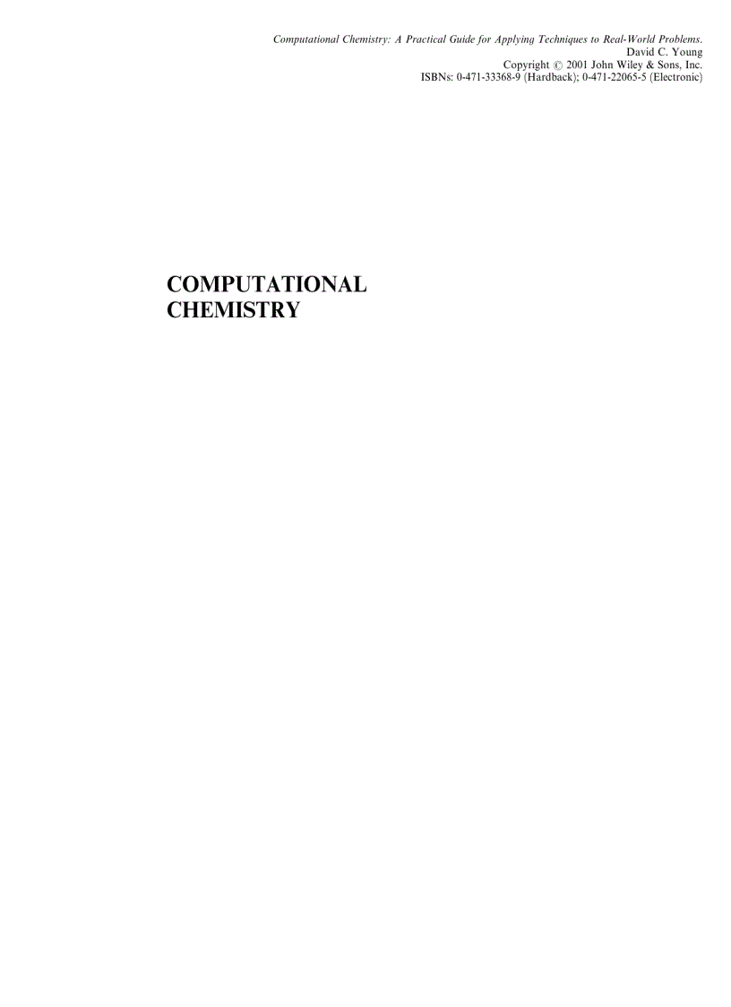 image for page Computational Chemistry 1st Edition