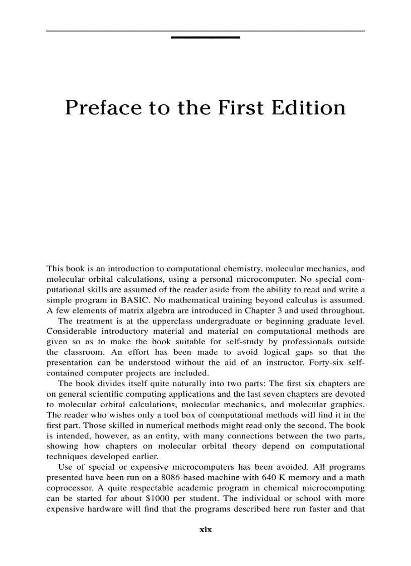 image for page Computational Chemistry Using The PC 3rd Edition