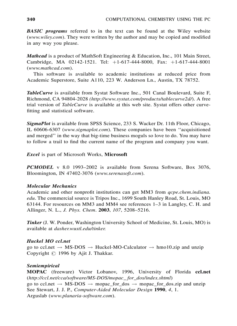 image for page Computational Chemistry Using The PC 3rd Edition
