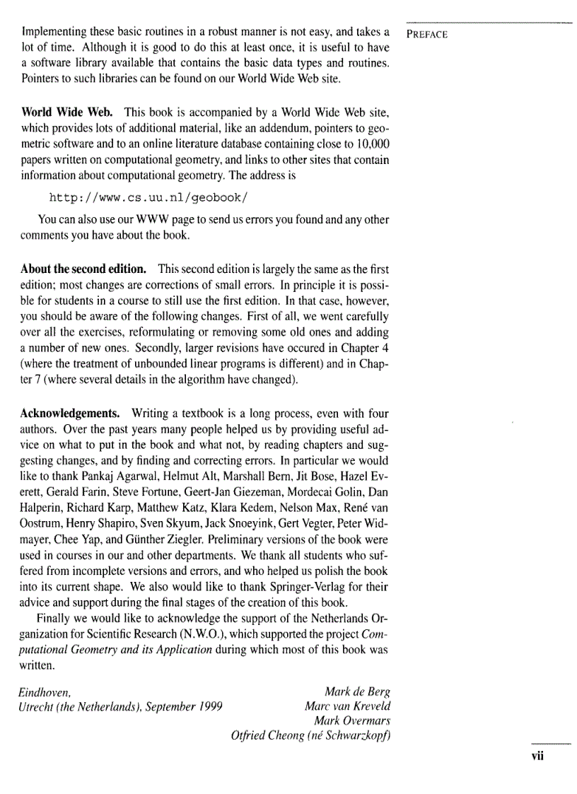 image for page Computational Geometry Algorithms and Applications 2nd Edition