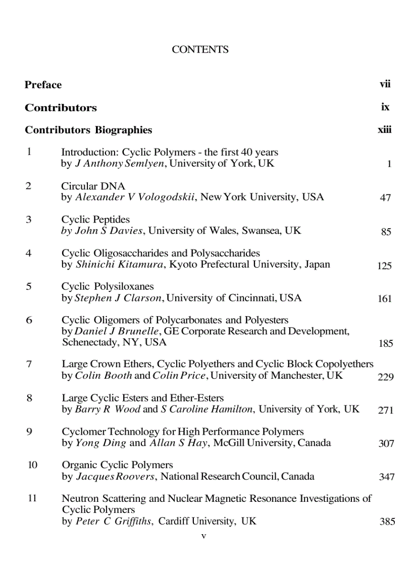 Cyclic Polymers 2nd Edition