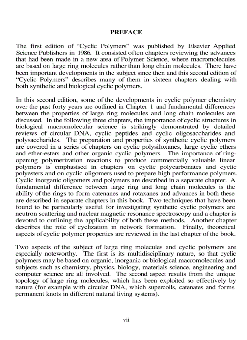 image for page Cyclic Polymers 2nd Edition