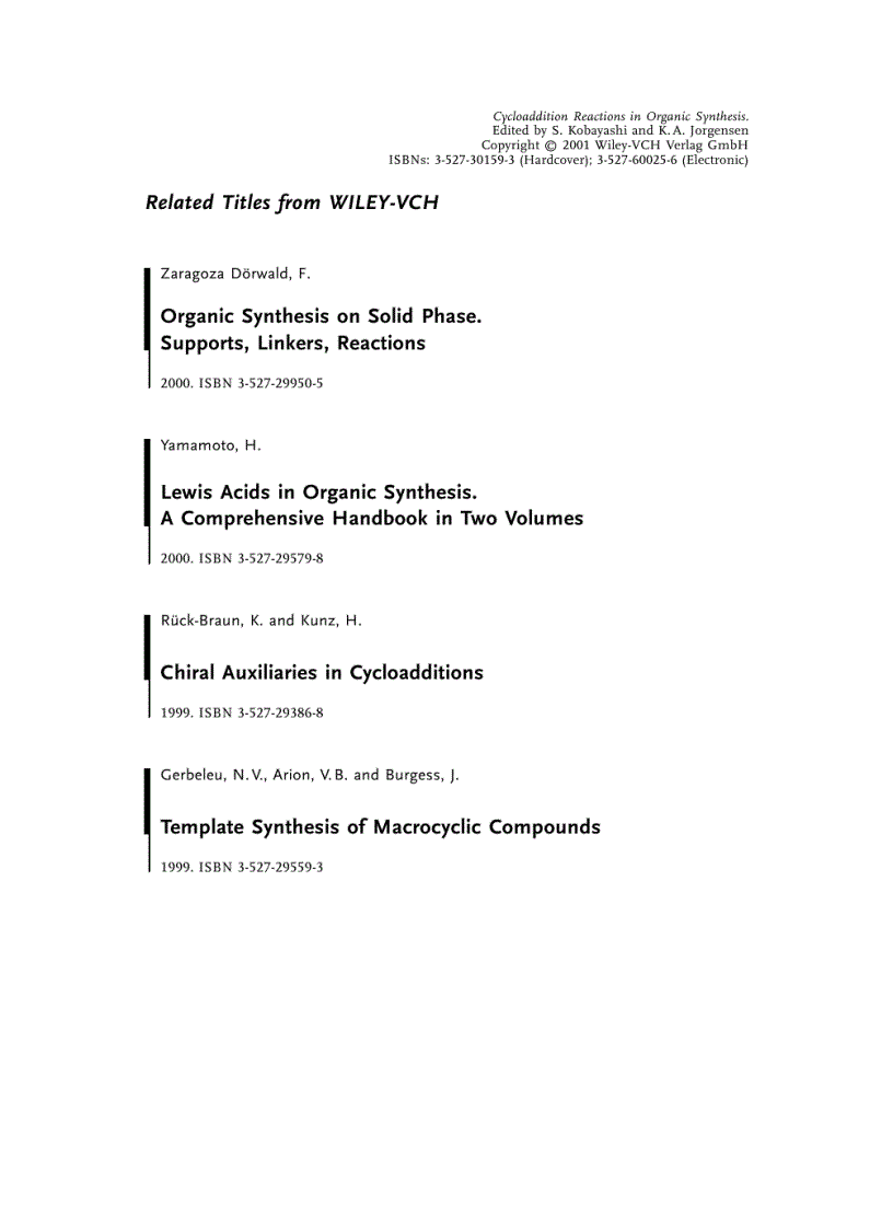 image for page Cycloaddition Reactions in Organic Synthesis