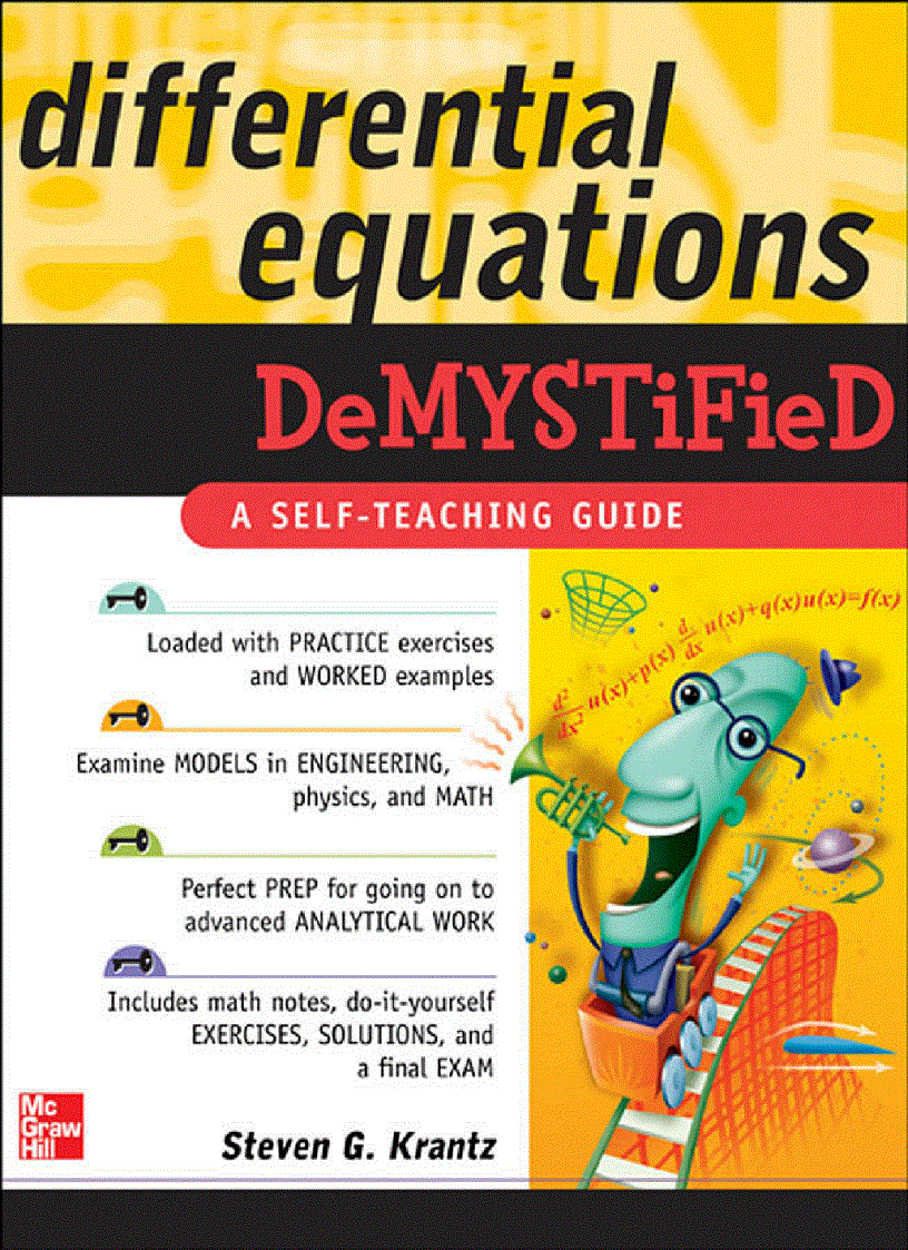 image for page Differential Equations Demystified 1st Edition