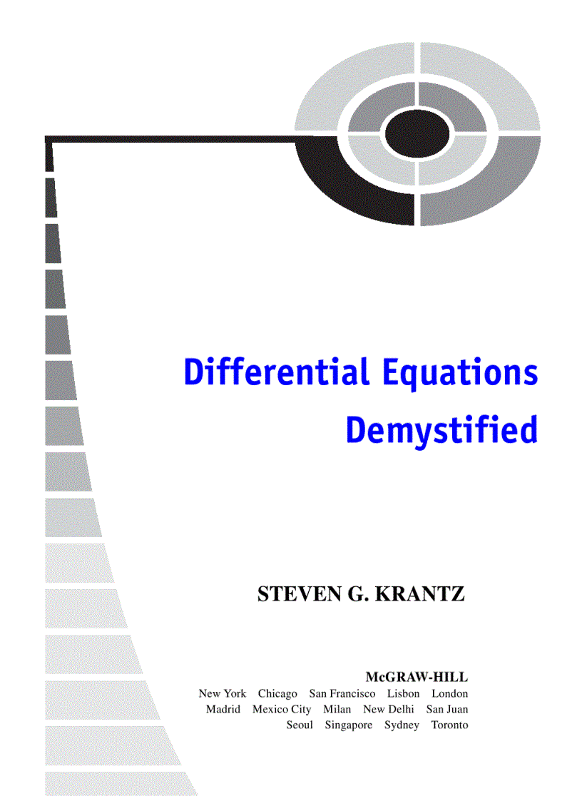 image for page Differential Equations Demystified 1st Edition