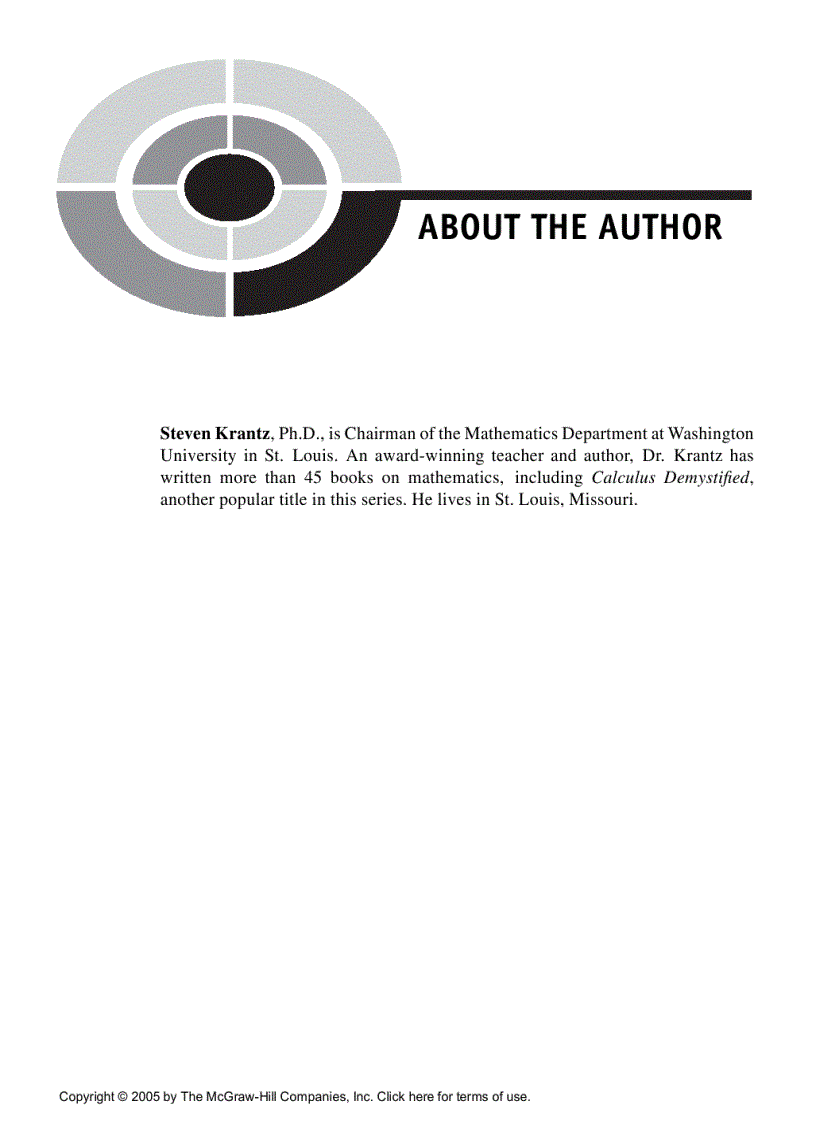 image for page Differential Equations Demystified 1st Edition