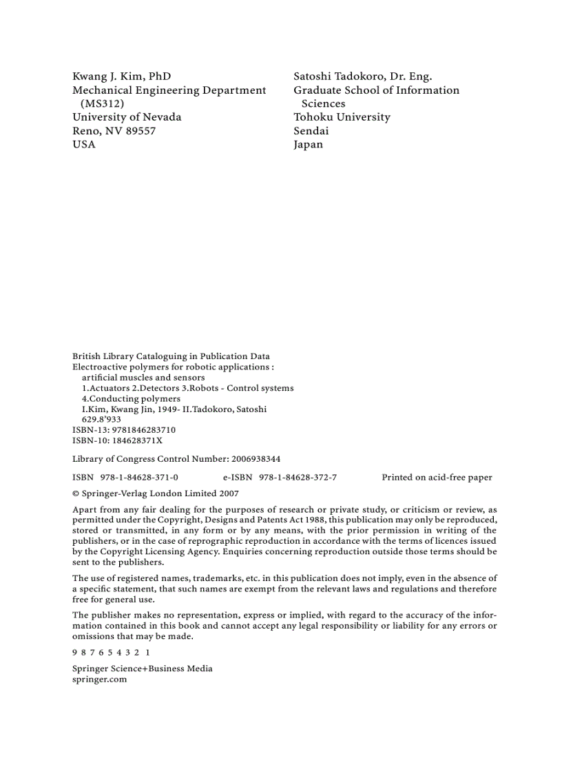 image for page Electroactive Polymers for Robotic Applications