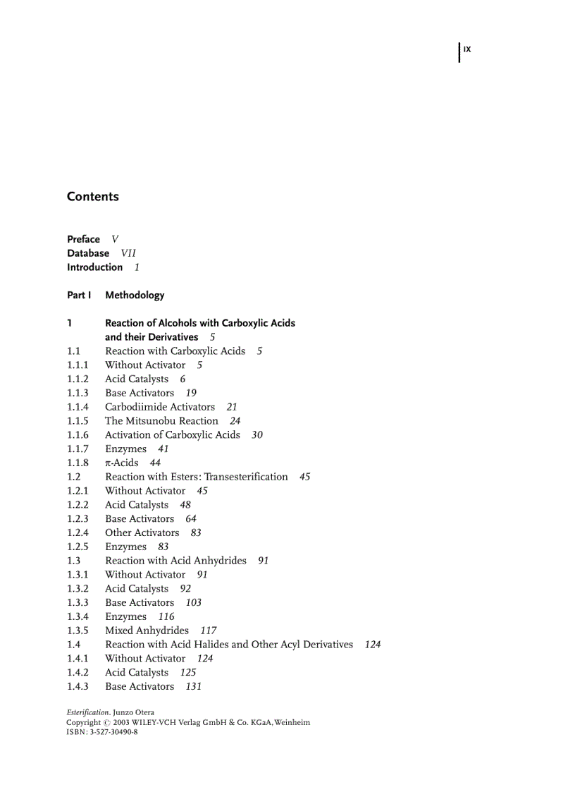 image for page Esterification Methods