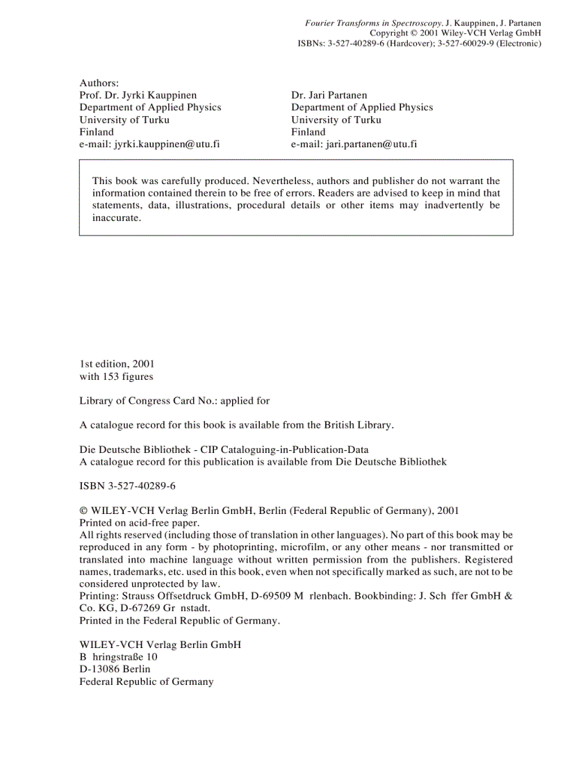 image for page Fourier Transforms in Spectroscopy