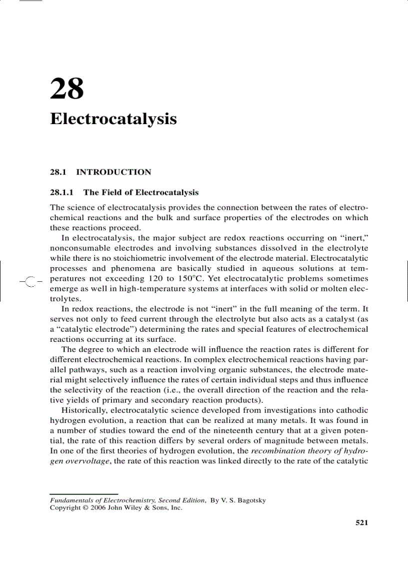image for page Fundamentals of Electrochemistry 2nd Edition