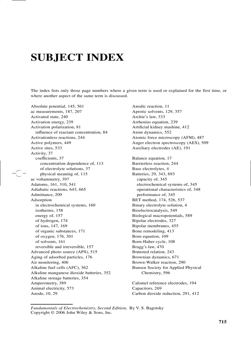 image for page Fundamentals of Electrochemistry 2nd Edition