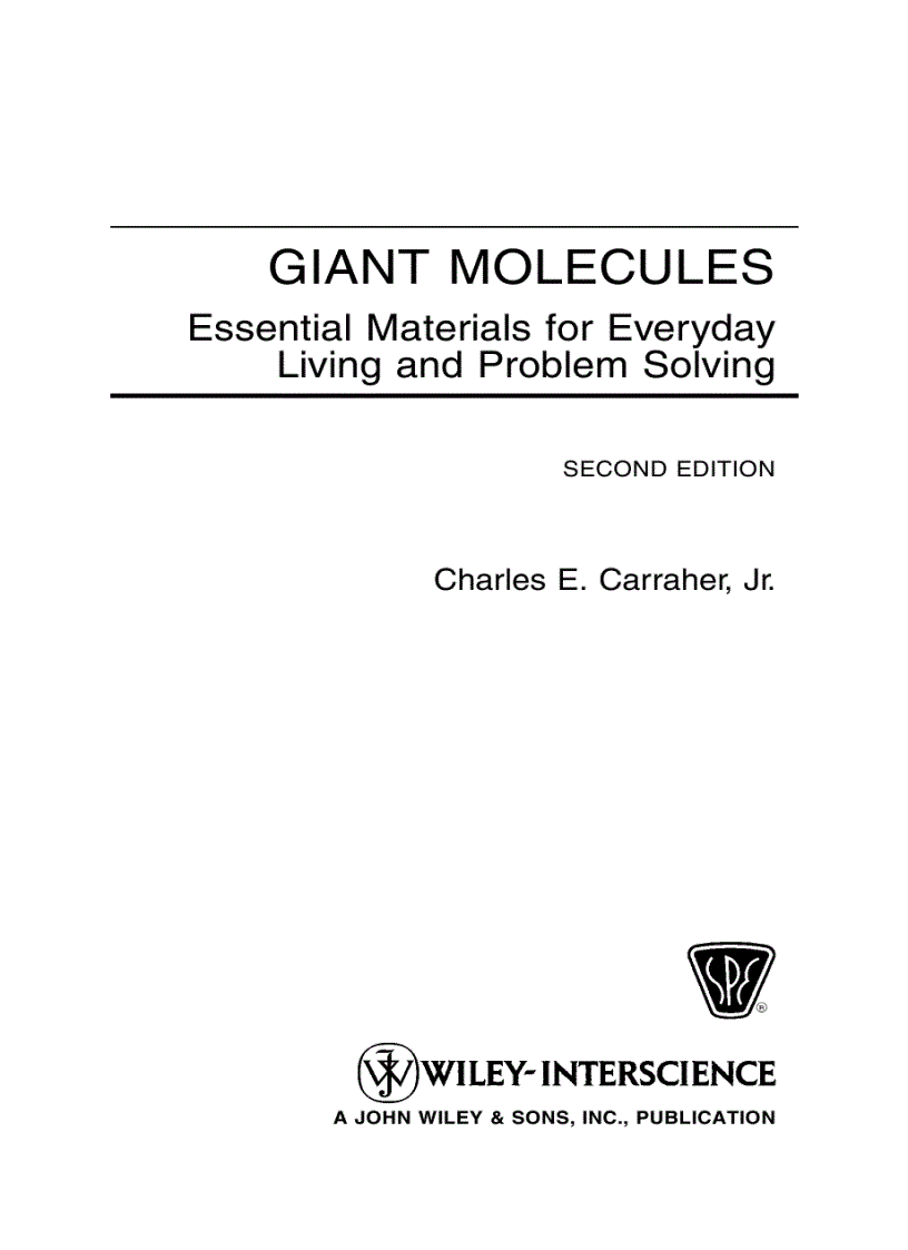 image for page Giant Molecules 2nd Edition