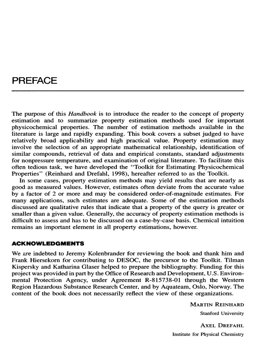 image for page Handbook for Estimating Physiochemical Properties of Organic Compounds
