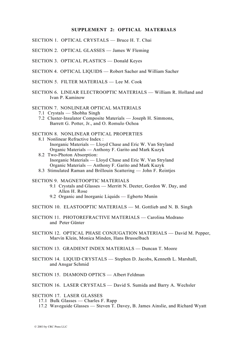 image for page Handbook of Optical Materials