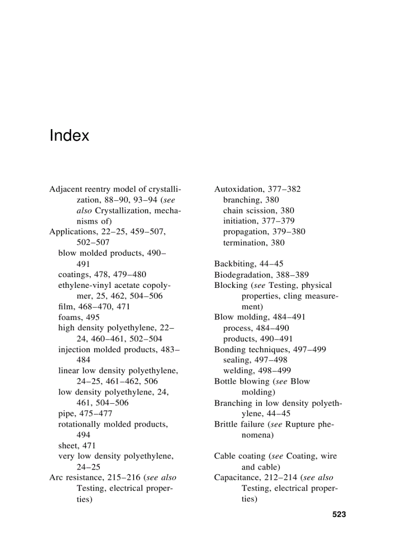 image for page Handbook of Polyethylene Structures