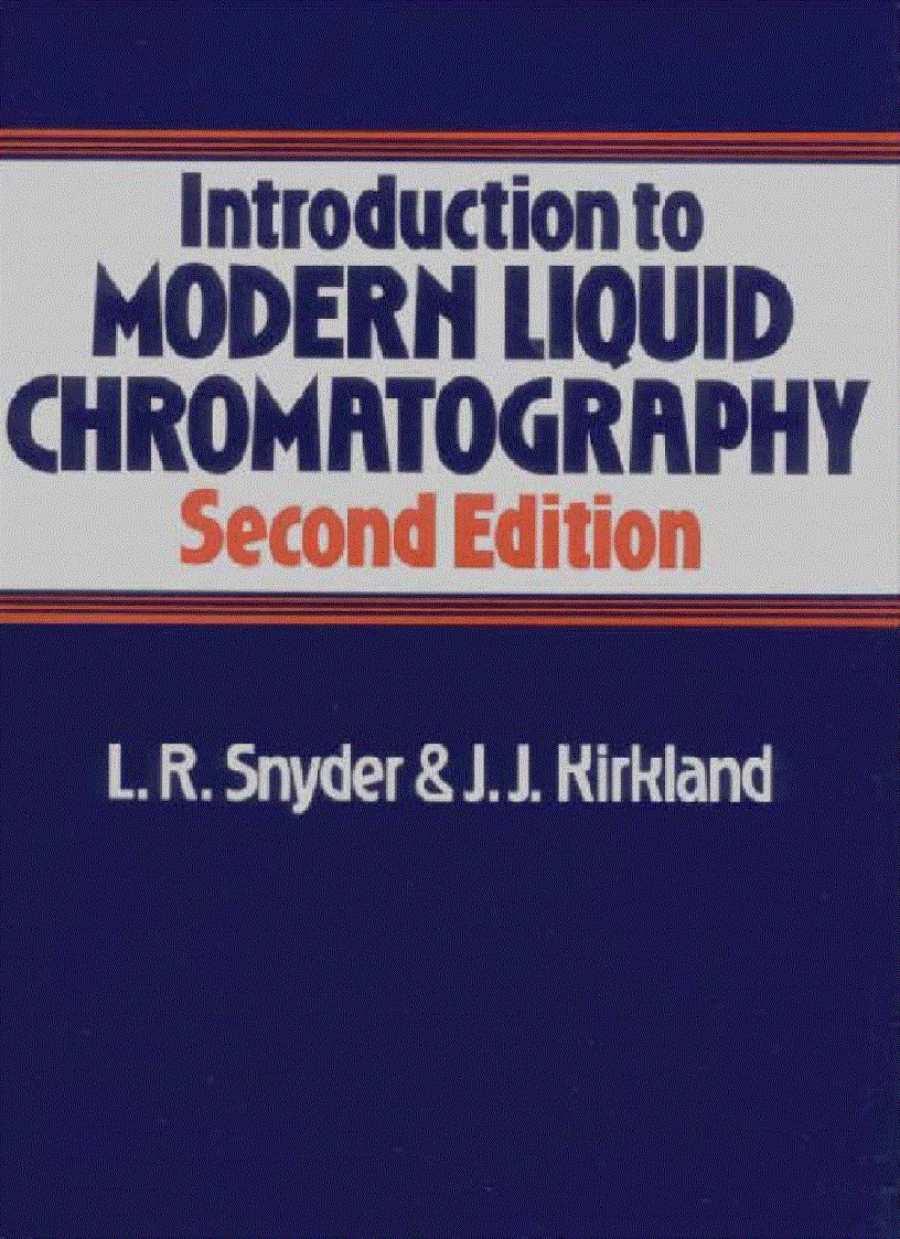 image for page Introduction to Modern Liquid Chromatography 2nd Edition