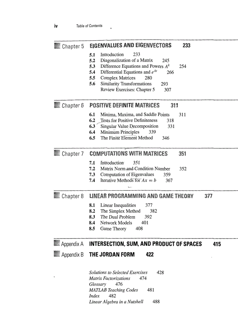 image for page Linear Algebra and Its Applications 4th Edition