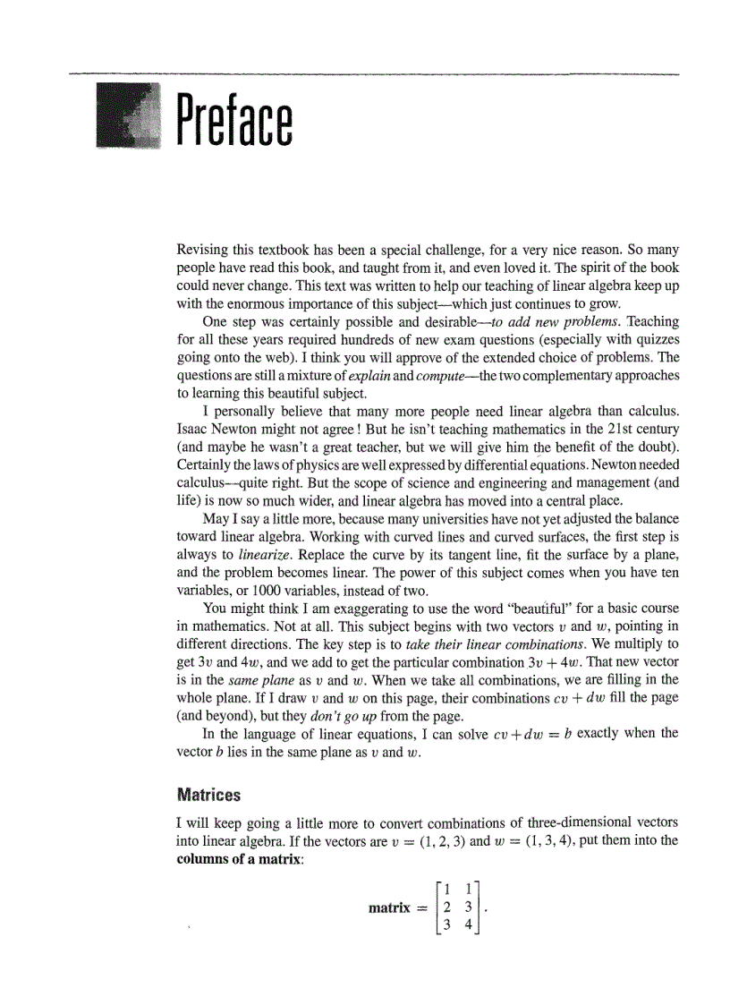 image for page Linear Algebra and Its Applications 4th Edition