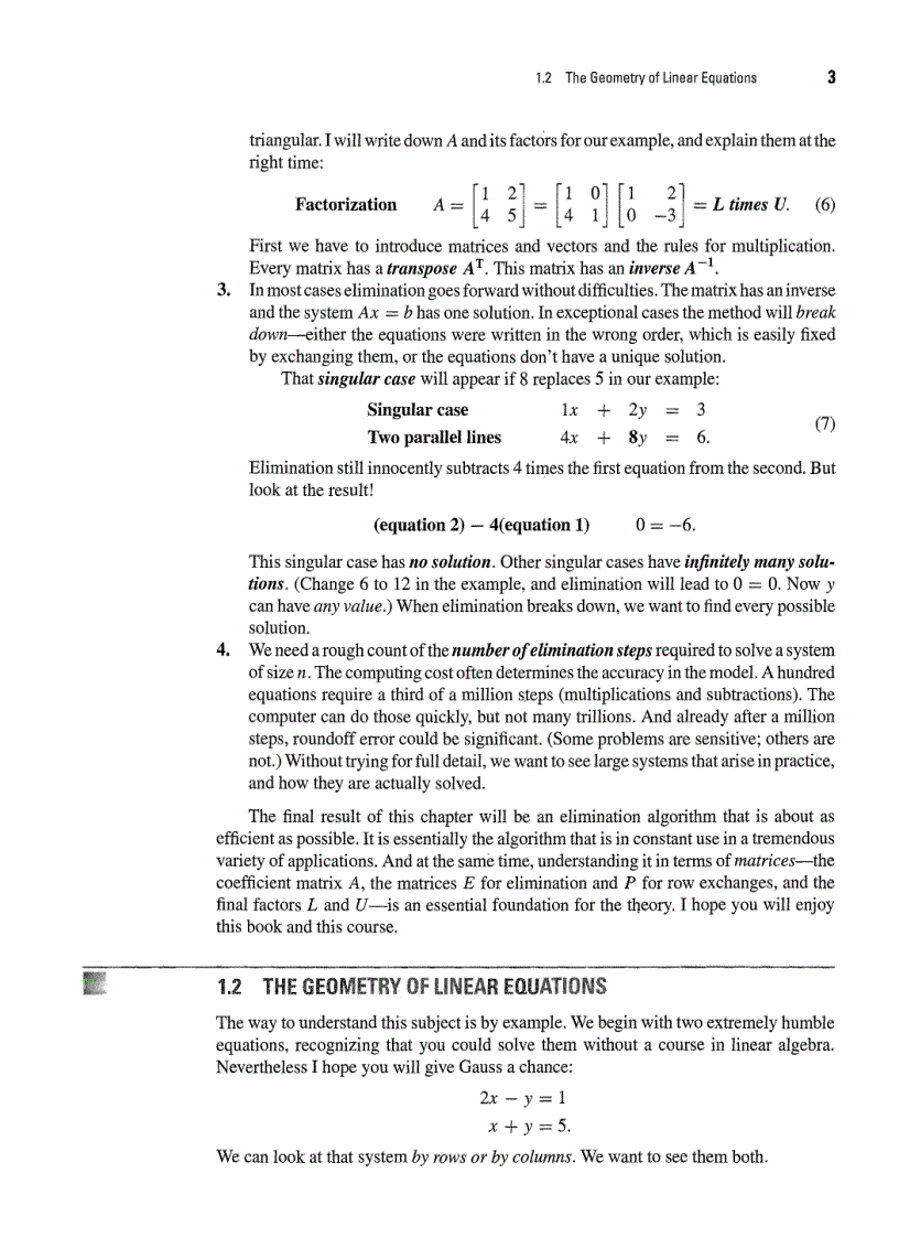 image for page Linear Algebra and Its Applications 4th Edition