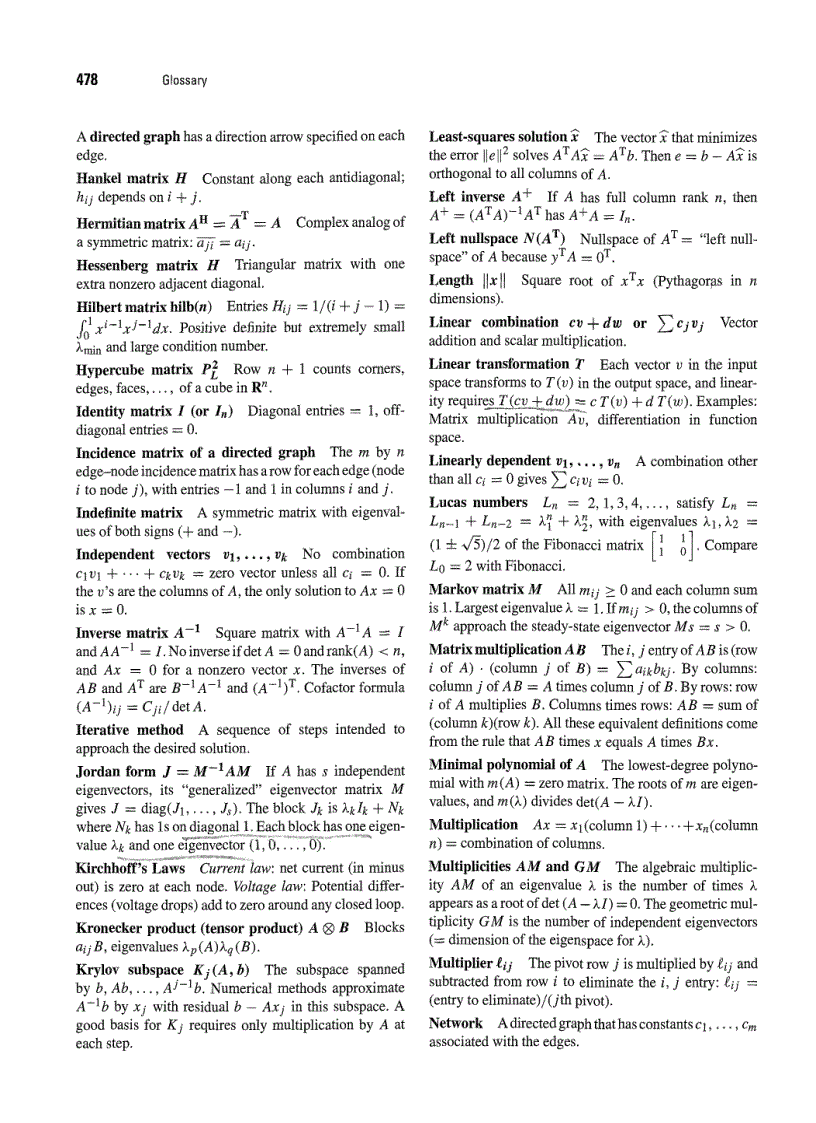 image for page Linear Algebra and Its Applications 4th Edition