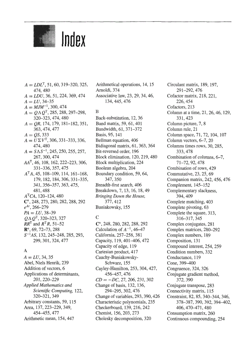 image for page Linear Algebra and Its Applications 4th Edition