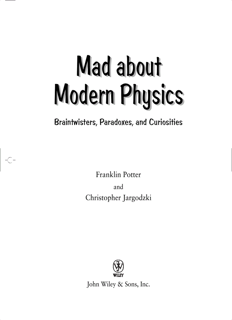 Mad About Modern Physics Braintwisters