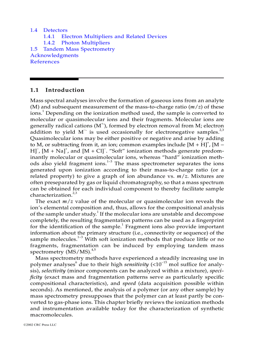 image for page Mass Spectrometry of Polymers 1st Edition