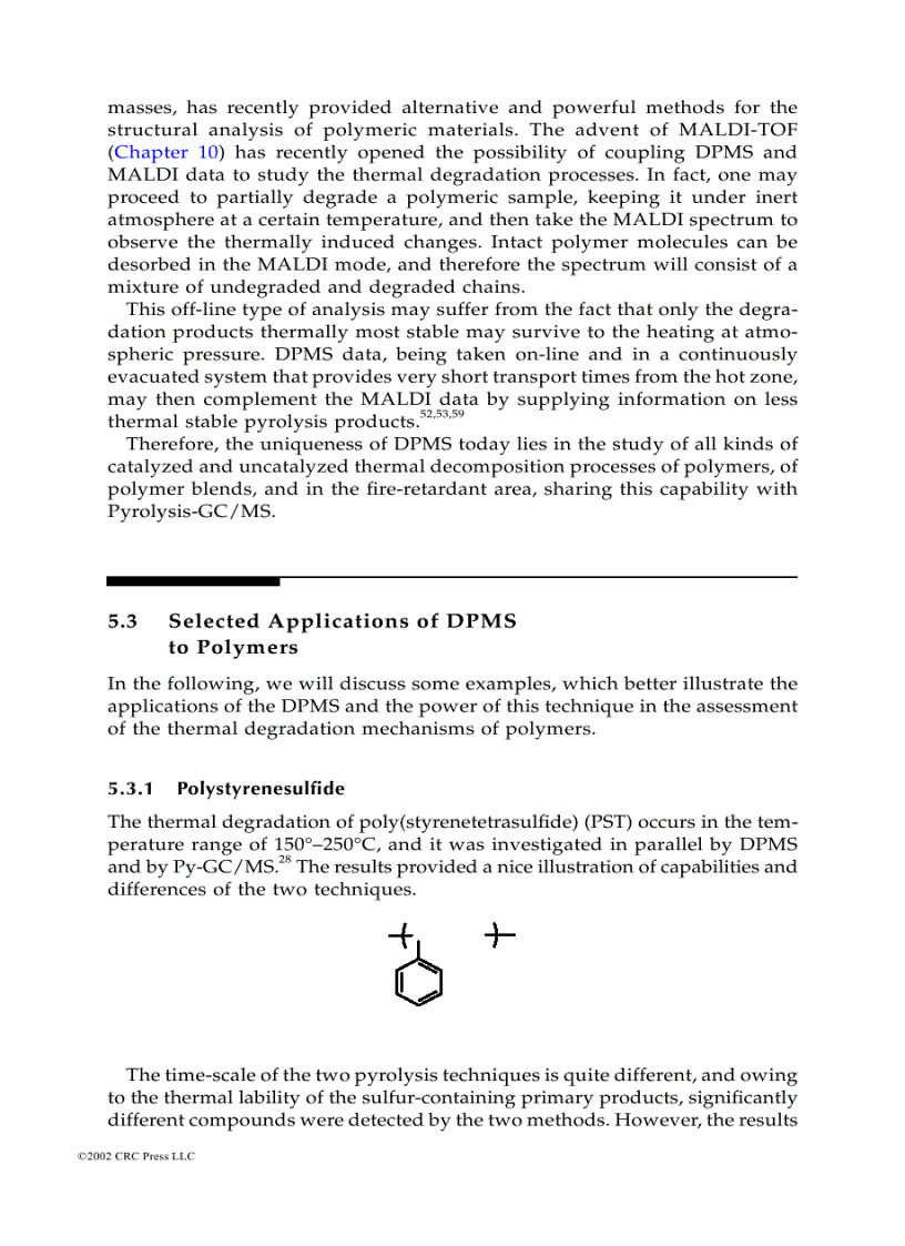 image for page Mass Spectrometry of Polymers 1st Edition