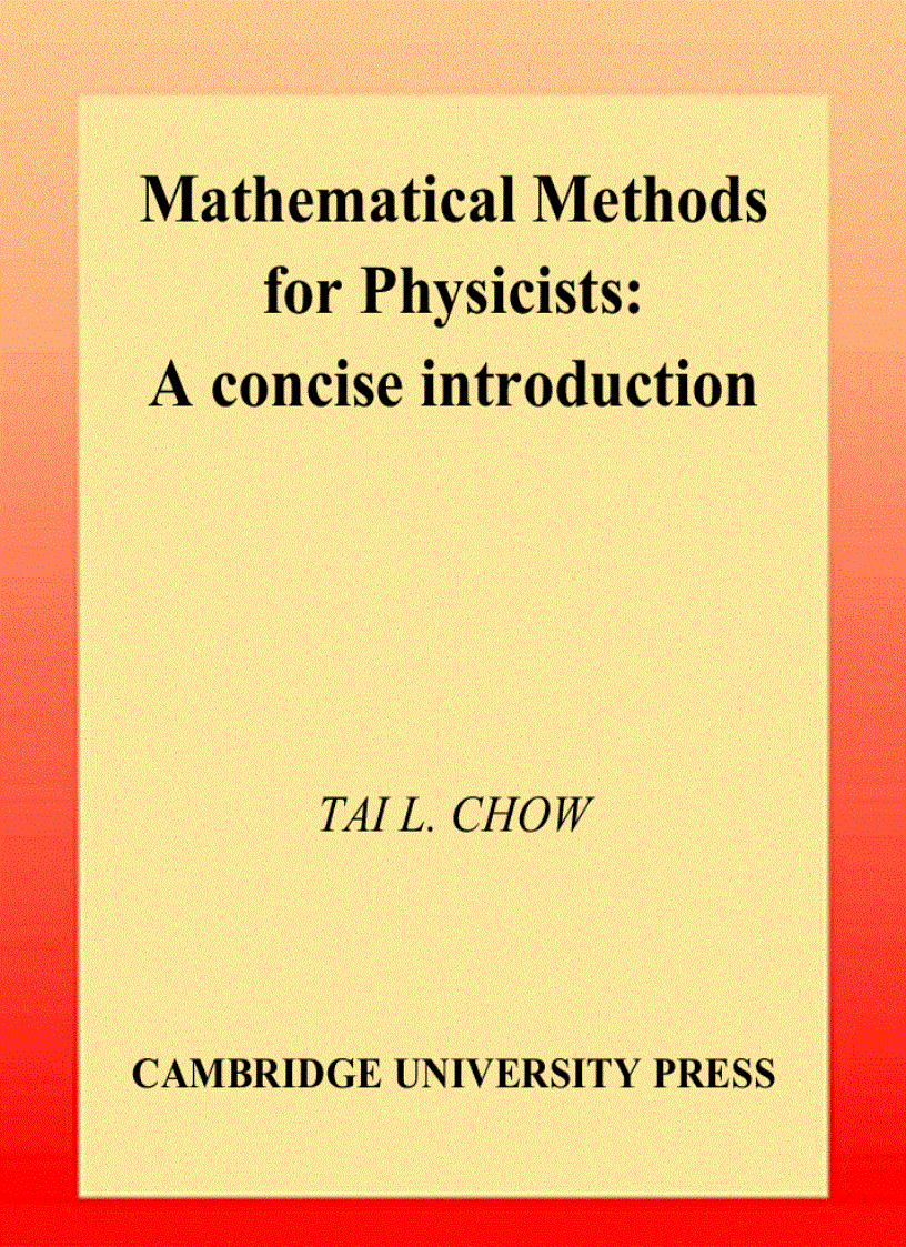 image for page Mathematical Methods for Physicists A Concise Introduction
