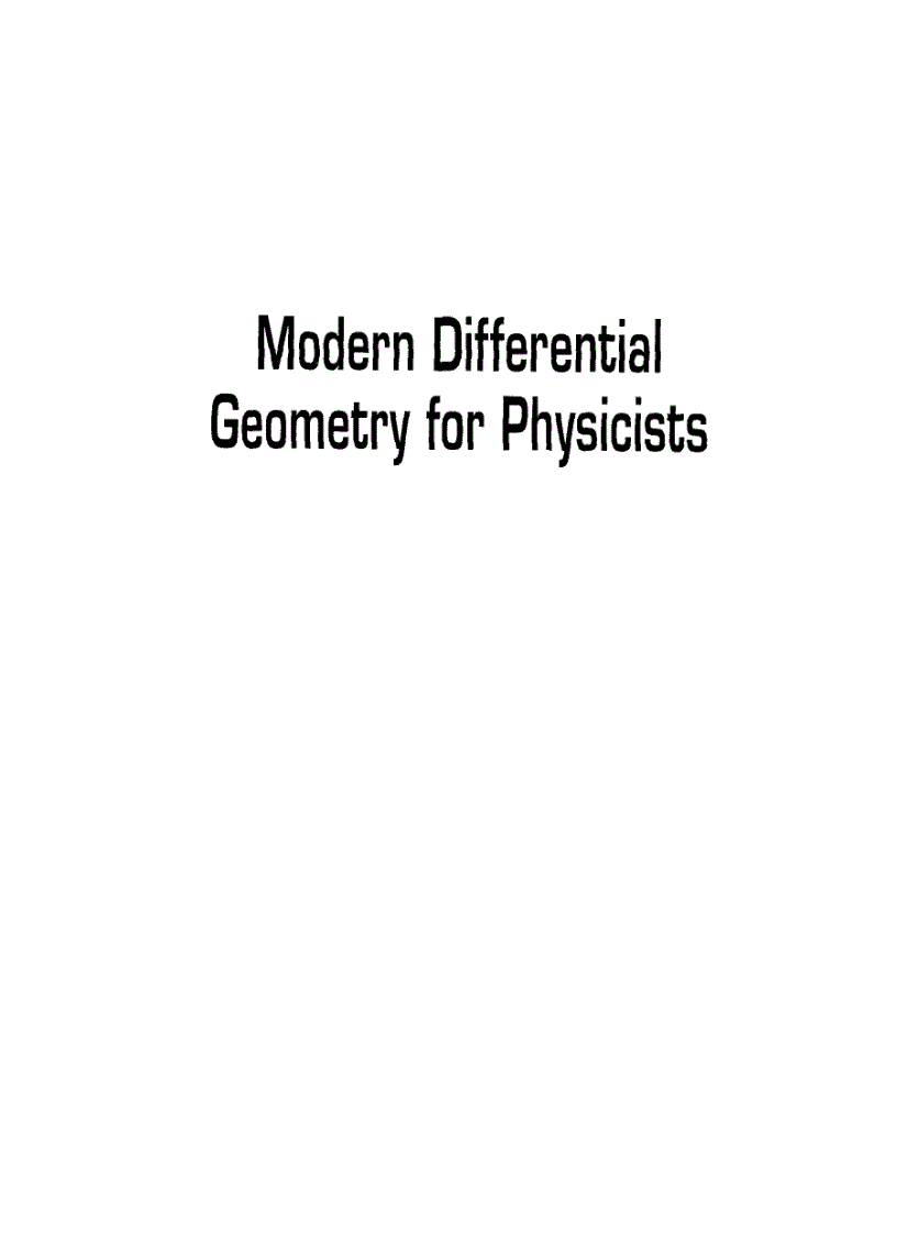image for page Modern Differential Geometry for Physicists